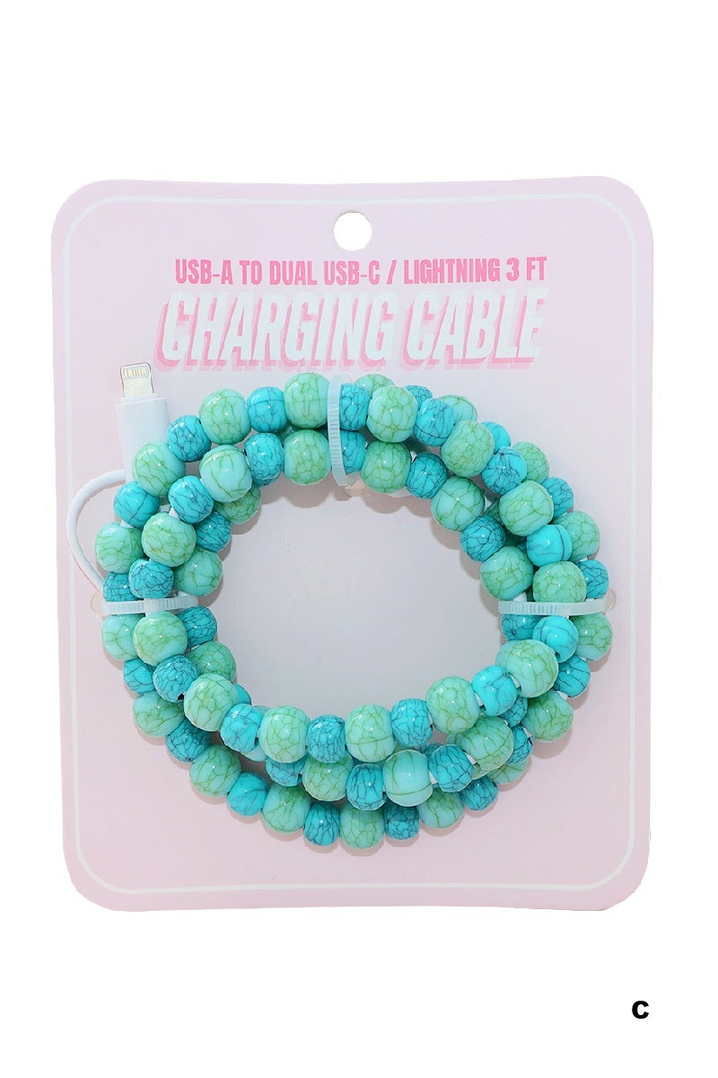 Beaded USB Fast Charge Cable