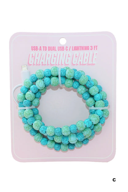 Beaded USB Fast Charge Cable
