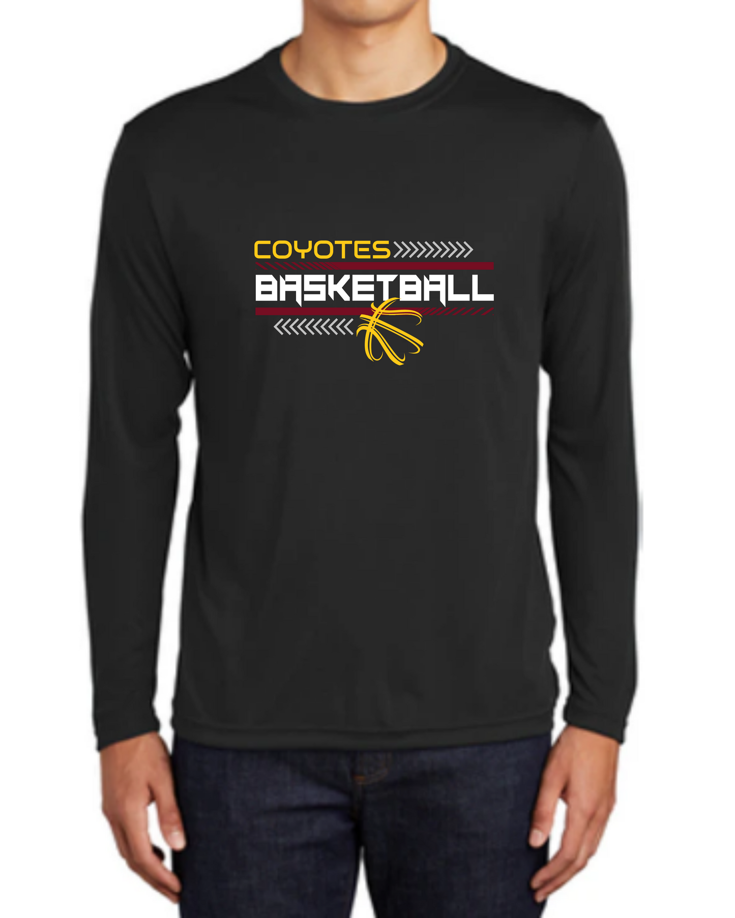 Coyotes Basketball Long Sleeve Competitor Tee