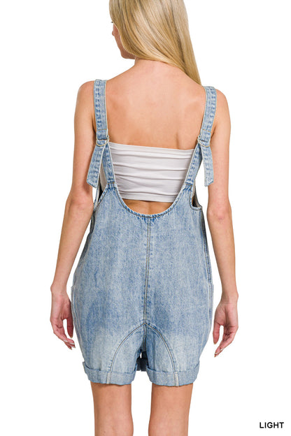 Danica Denim Short Overalls