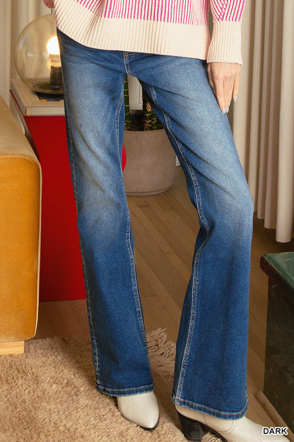 Farmhouse Dark Wash Bootcut Denim Jeans
