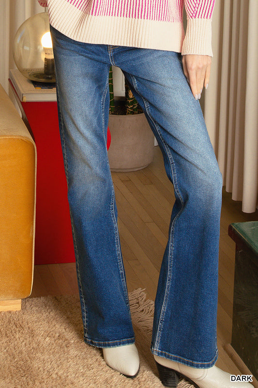 Farmhouse Dark Wash Bootcut Denim Jeans