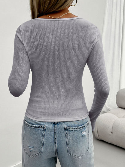 Barley Lace Ruffle Long Sleeve Top