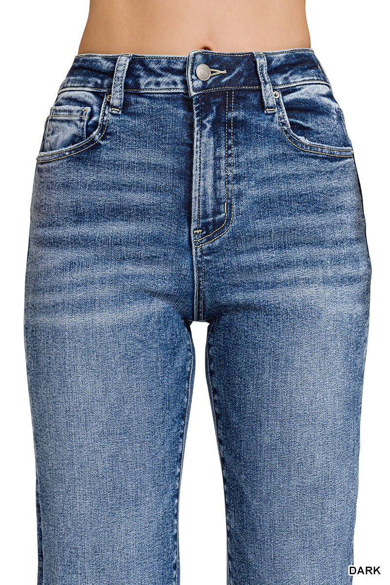 Camilla Cuffed Straight Leg Denim Jeans