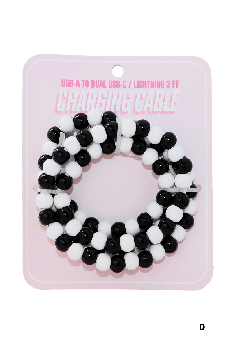 Beaded USB Fast Charge Cable