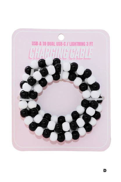 Beaded USB Fast Charge Cable