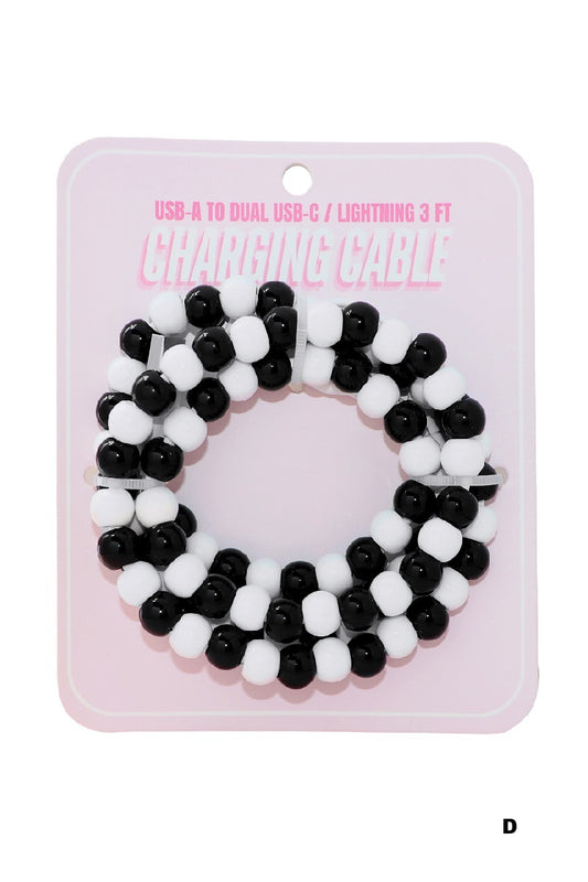Beaded USB Fast Charge Cable