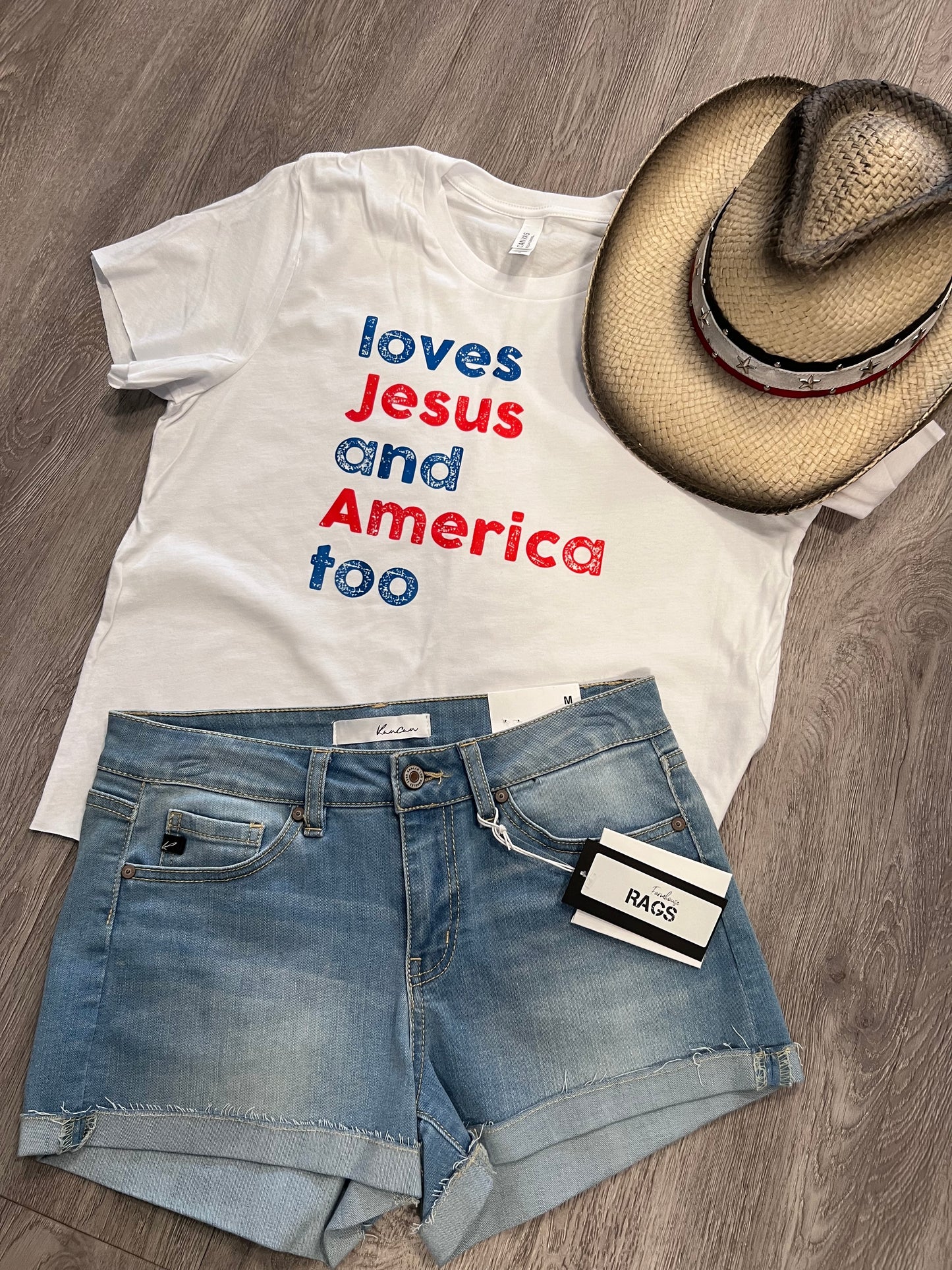 Loves Jesus and America Tee