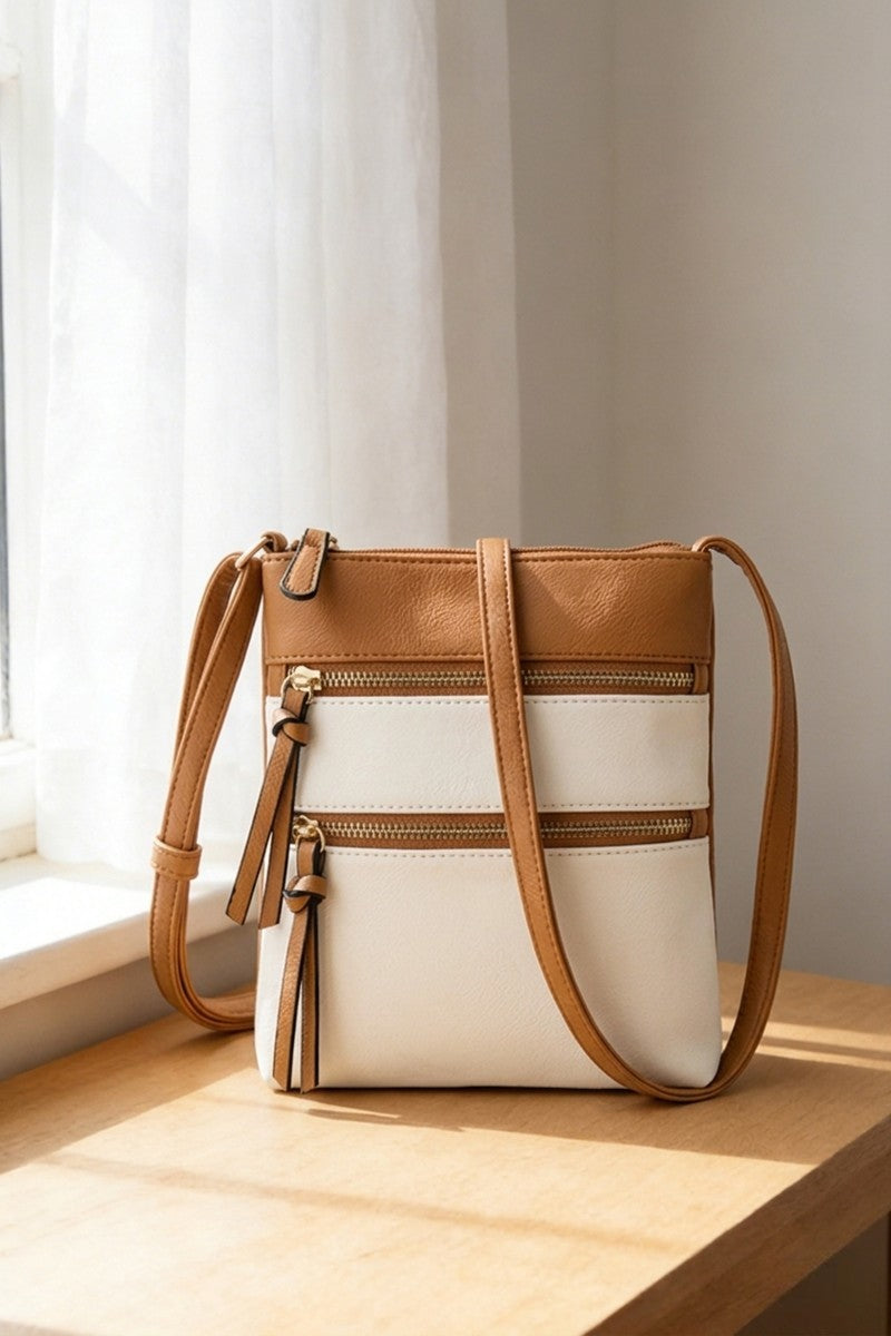 Trina Tripple Zipper Crossbody Bag