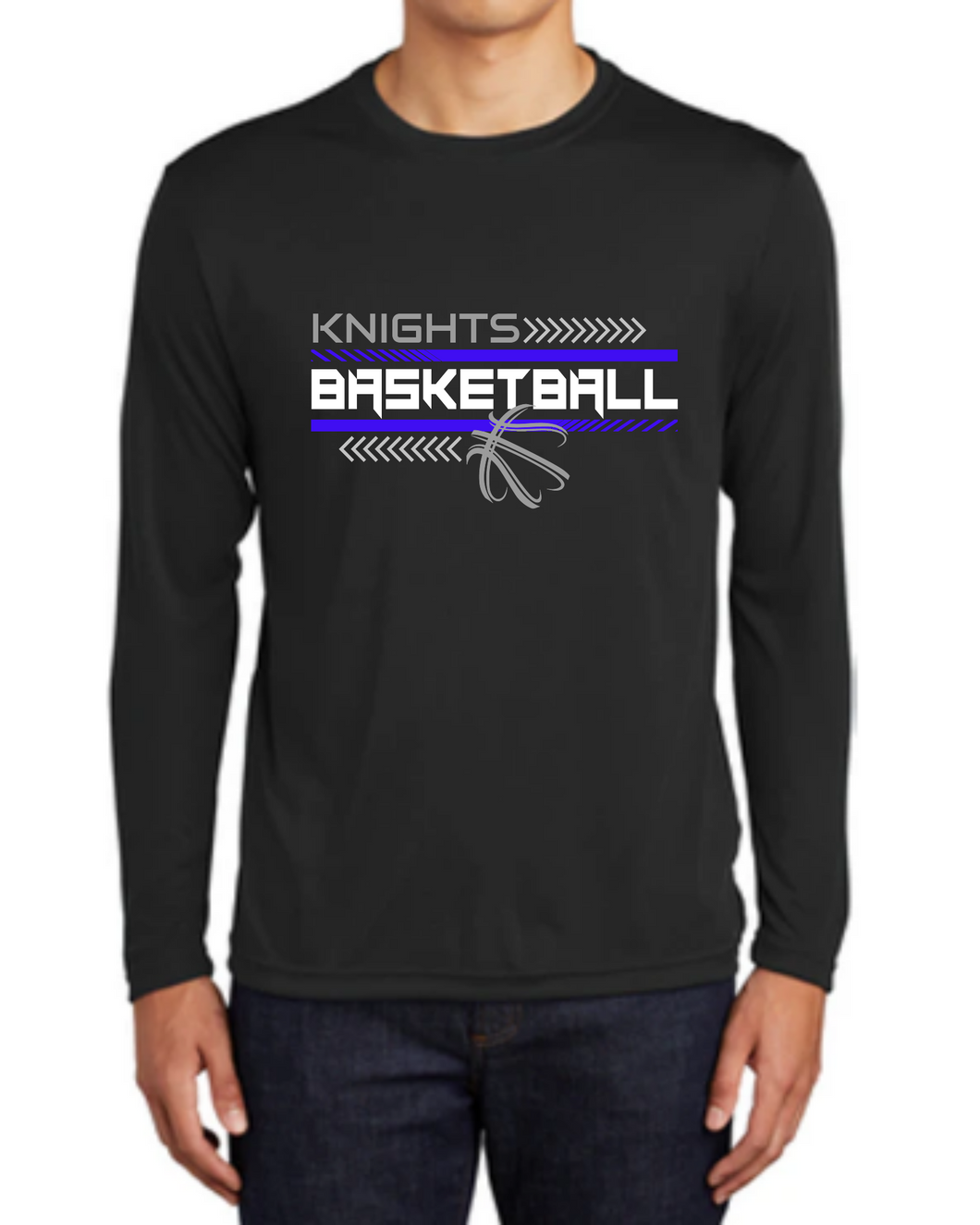 Knights Basketball Competitor Long Sleeve Tee