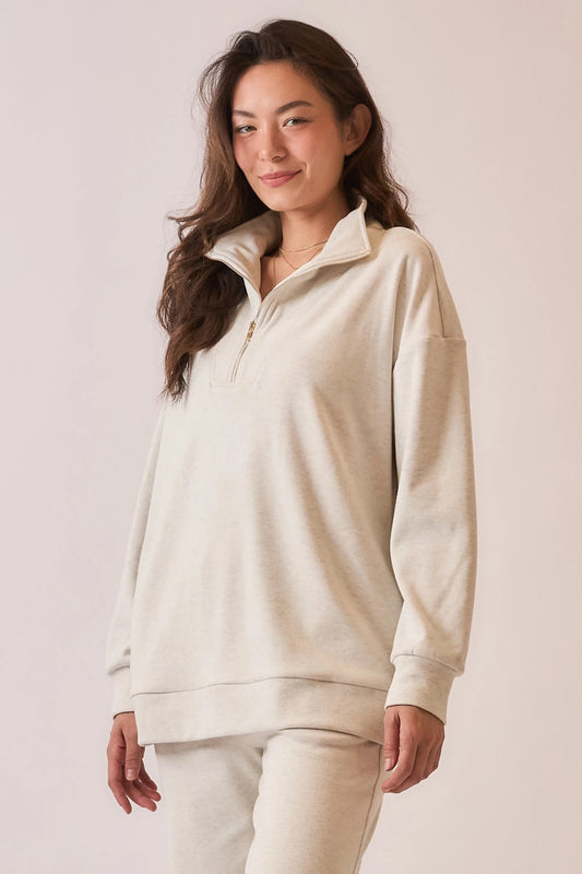 Cameron Cozy Quarter Zip Sweatshirt