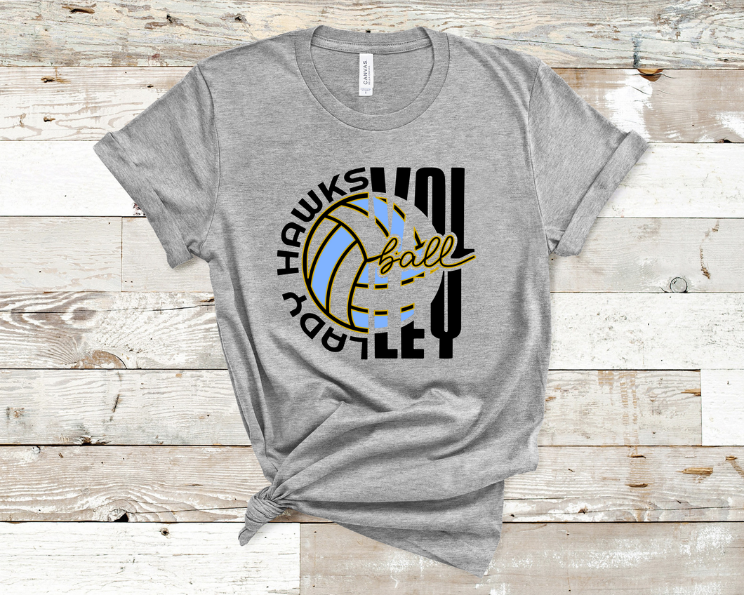 Lady Hawk Volleyball Graphic T-Shirt