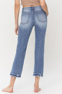 Lena High Rise Crop Straight Plus Jean
