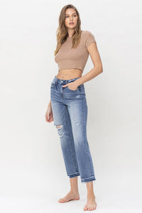 Lena High Rise Crop Straight Plus Jean