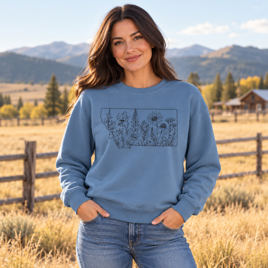 Montana Native Wildflower Sweatshirt