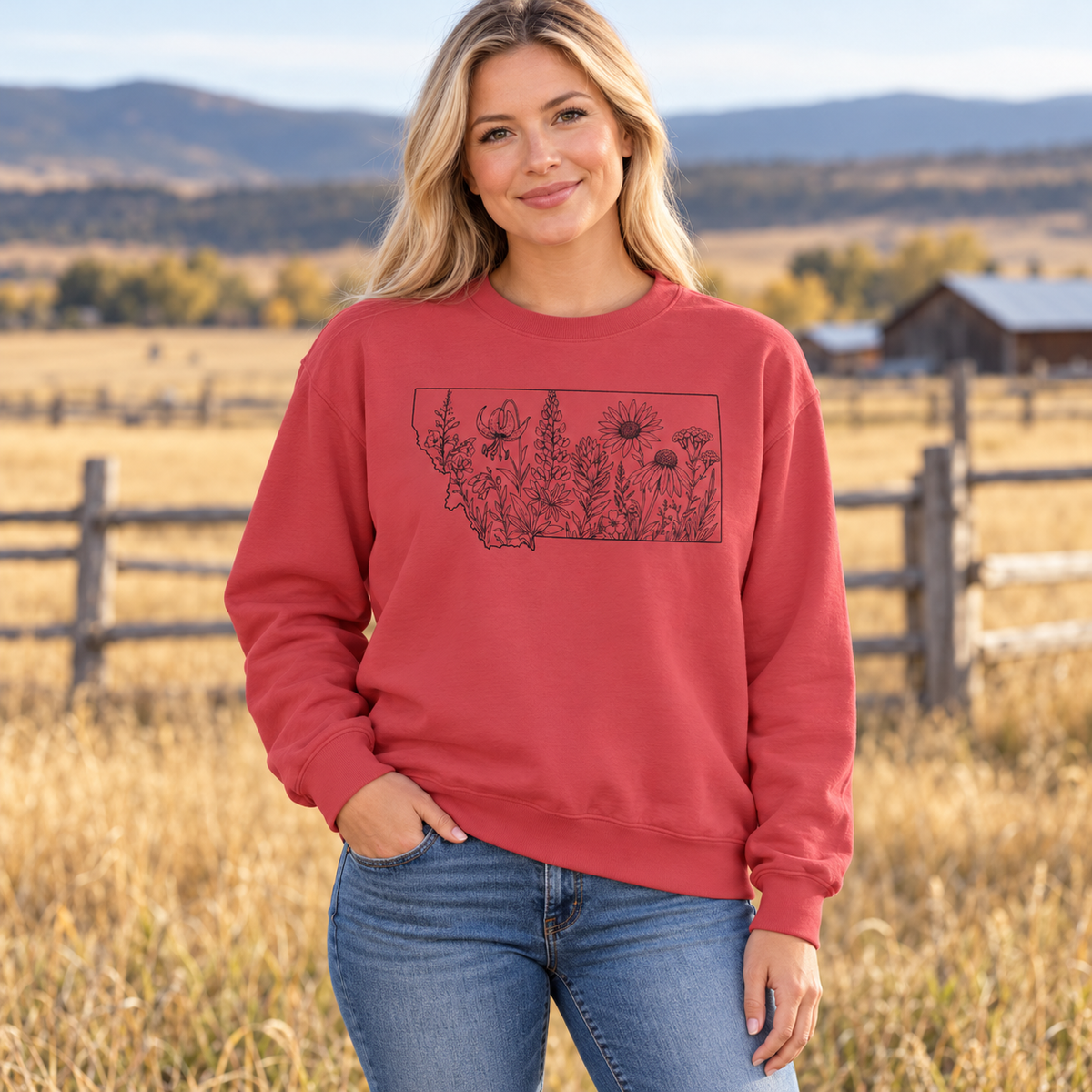 Montana Native Wildflower Sweatshirt