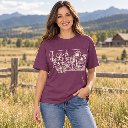 Montana Wildflowers Botanical T-Shirt