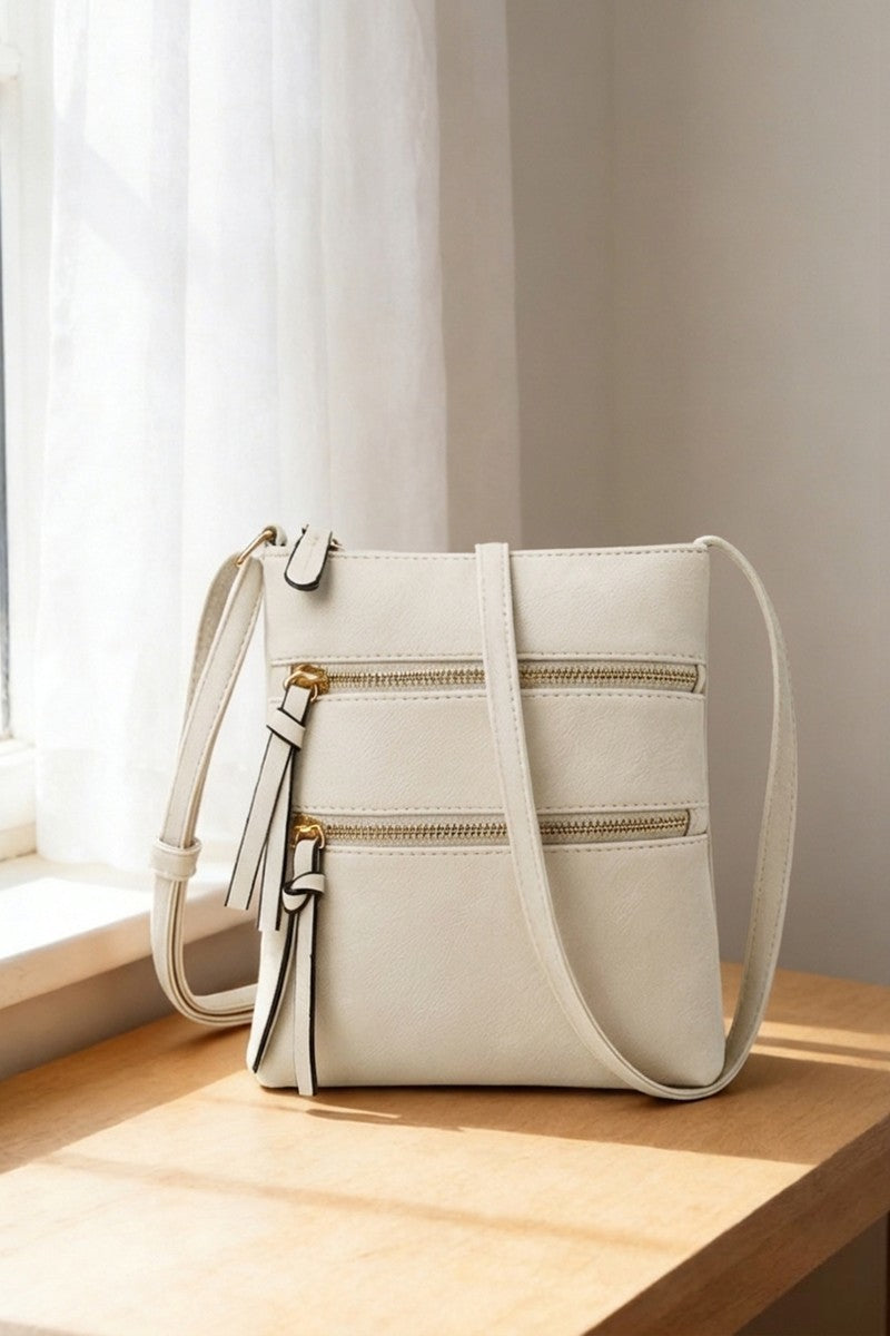 Trina Tripple Zipper Crossbody Bag