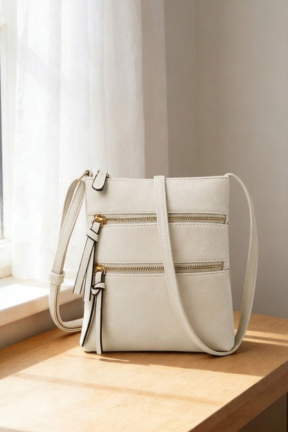 Trina Tripple Zipper Crossbody Bag