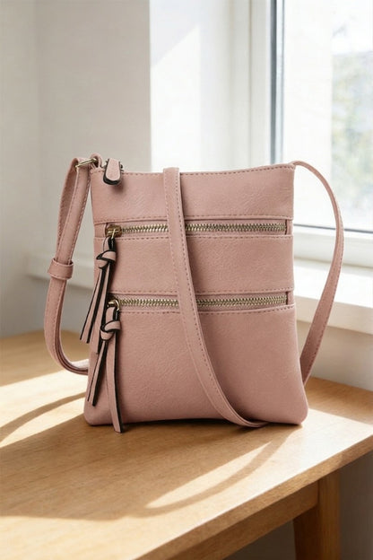 Trina Tripple Zipper Crossbody Bag