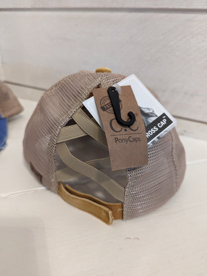 Hawk Patch Messy Bun Hat