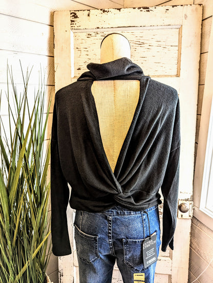 Tilly Open Back Turtleneck