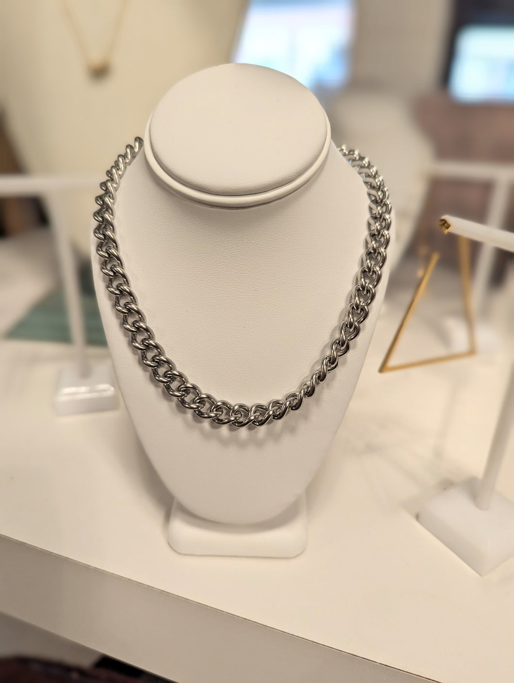 Cici Stainless Steel Curb Chain Necklace