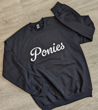 Load image into Gallery viewer, Havre Blue Ponies Puff Crewneck Sweatshirt
