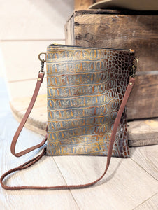 Cyana Crocodile Crossbody