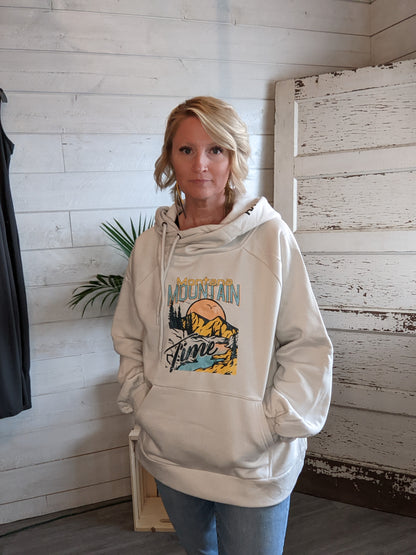 Montana Mountain Time Criss Cross Hoodie