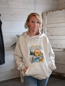 Montana Mountain Time Criss Cross Hoodie