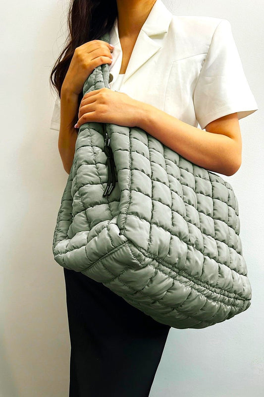 Pamona Puff Quilted Oversized Shoulder Bag