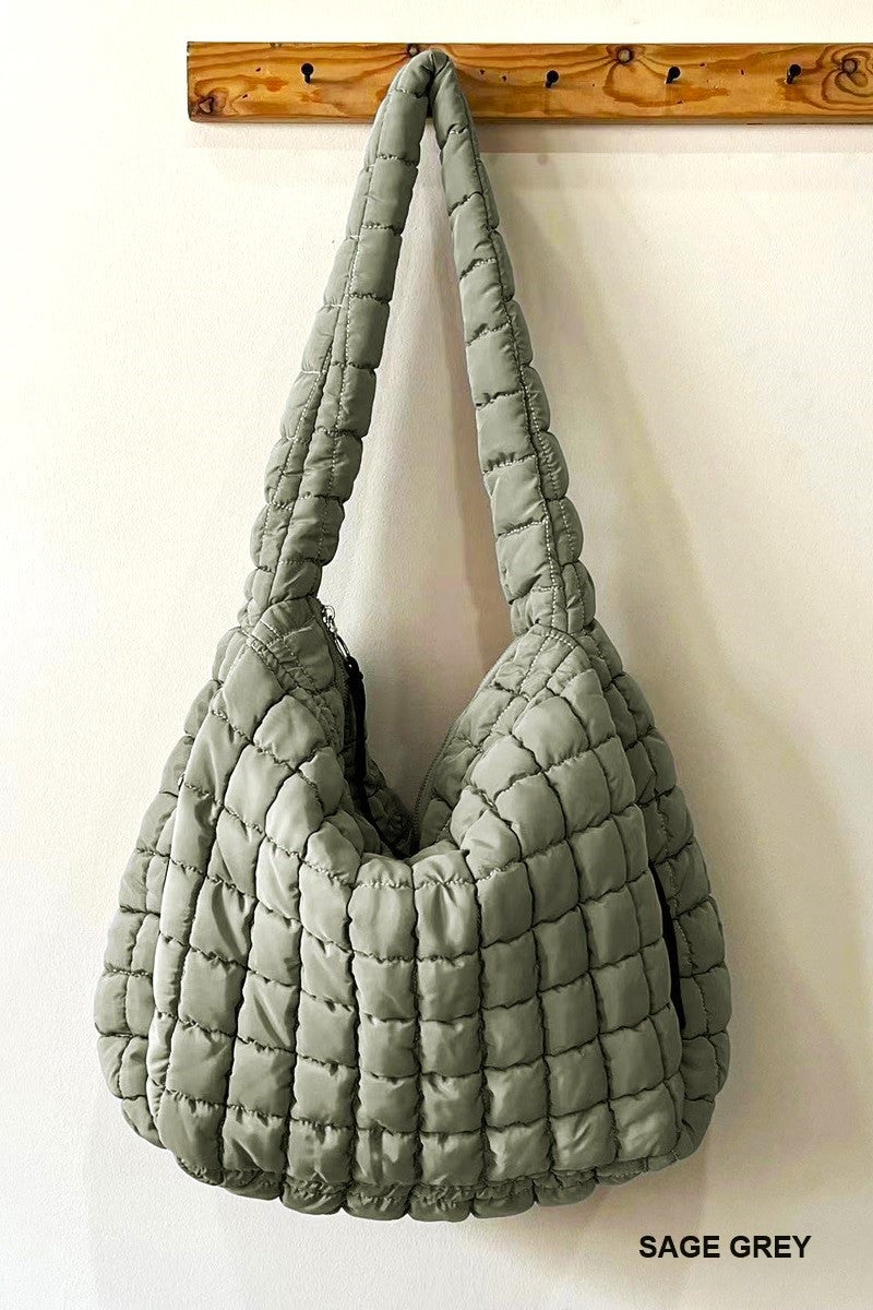 Pamona Puff Quilted Oversized Shoulder Bag