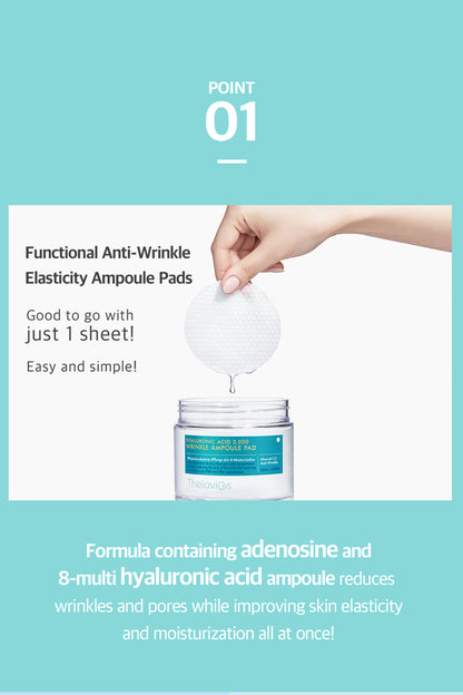 Thelavicos hyaluronic acid 3,000 Wrinkle ampoule 60pads