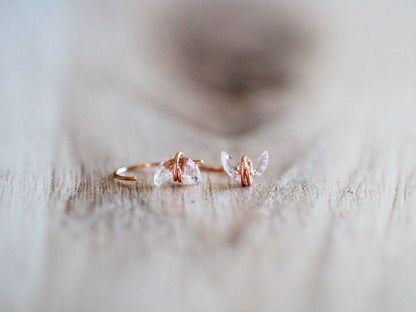 Moonbeam Hug Hoops - Crystal Quartz: Sterling Silver