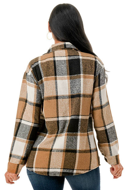 Buttered Toffee Plaid Shacket