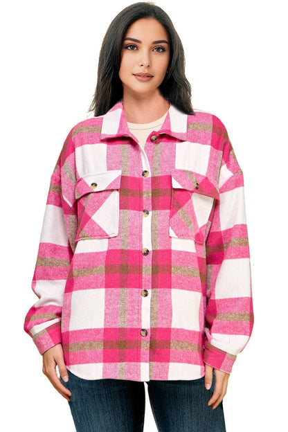 Pink Pines Lined Shacket