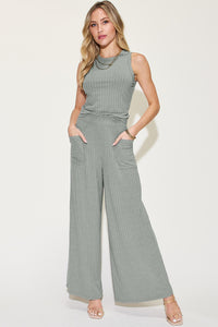 Basic Bae Tank and Wide Leg Pants Set