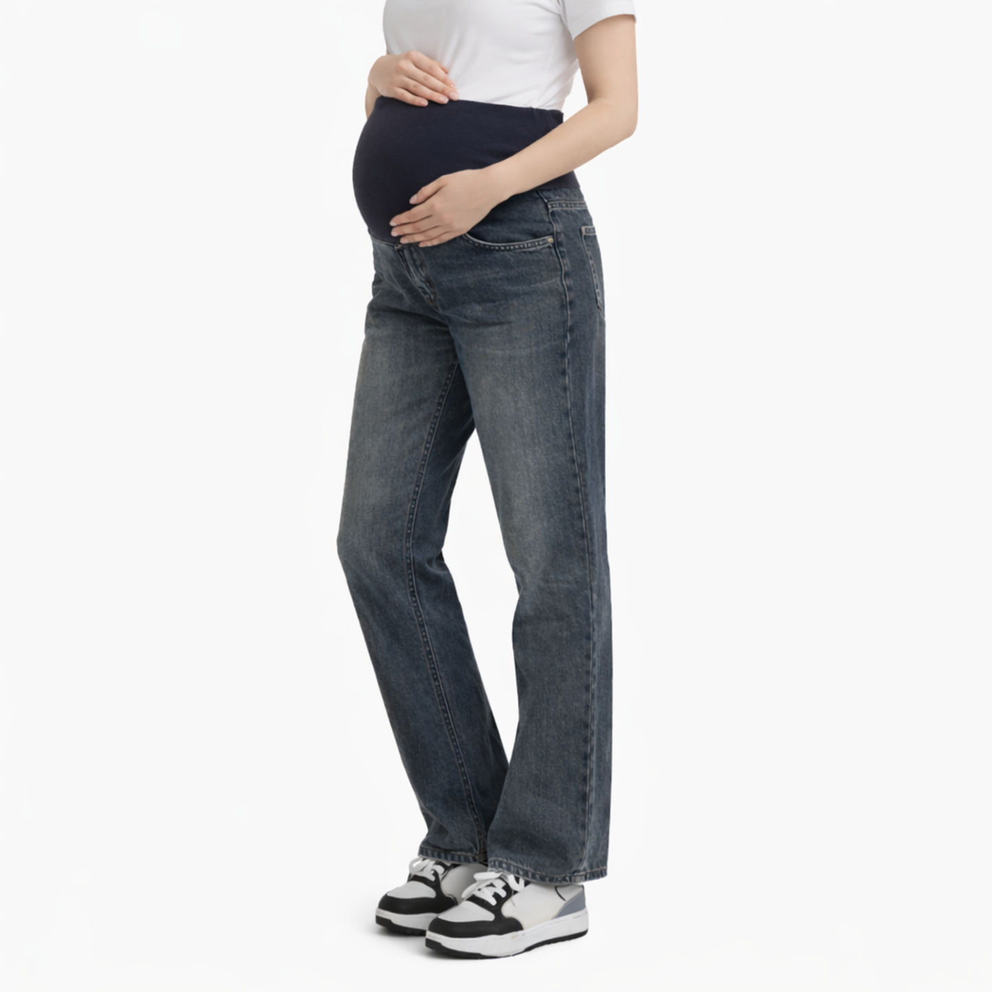 LuLu Maternity Wide Leg Denim Jeans