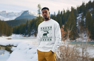 Montana Moose Christmas Crewneck