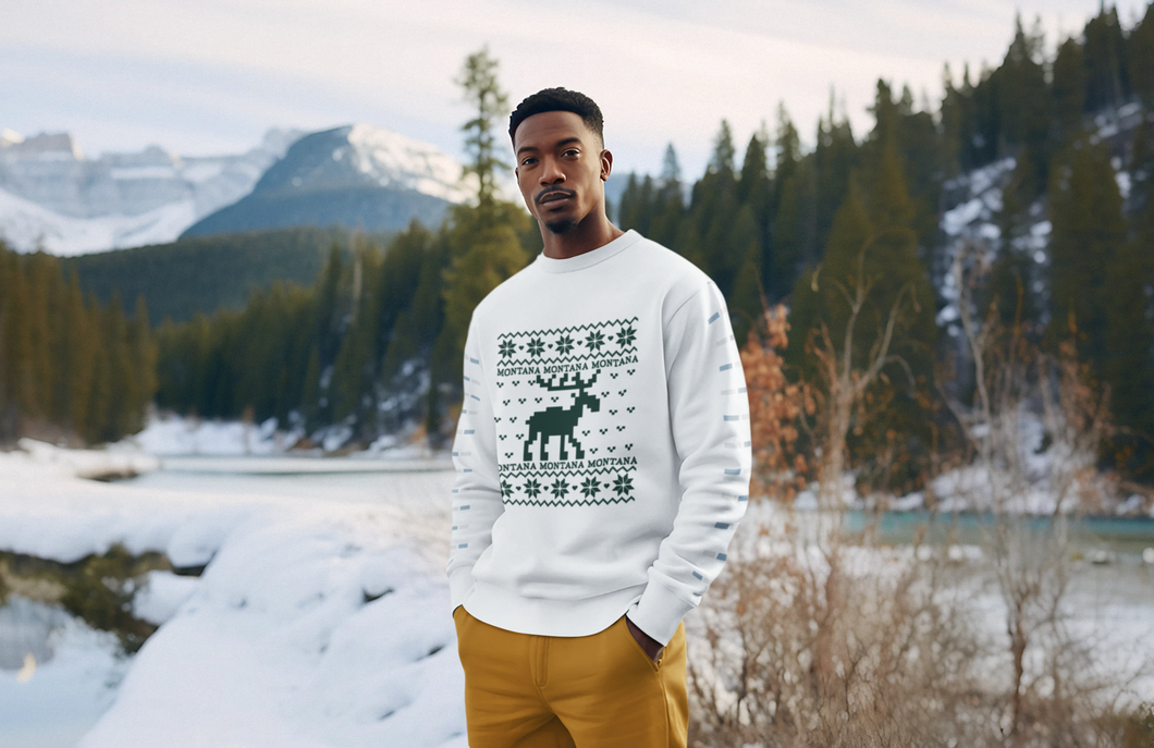 Men's Montana Moose Crewneck Sweatshirt