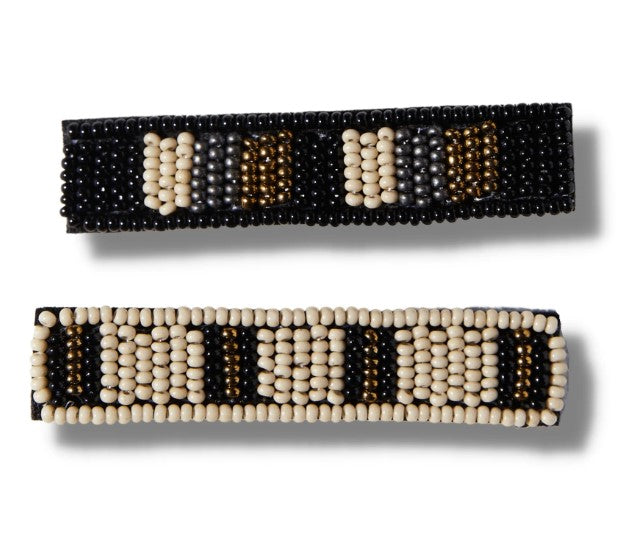 Ink and Alloy Hair Clips