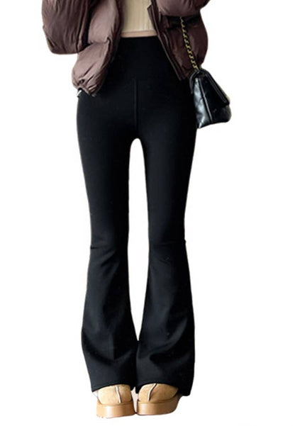 Faja Waisted Fur Lined Flare Pants