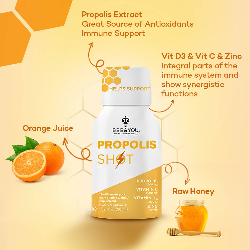 Bee & You Propolis + Vit D3 + Vit C + Zinc Shot