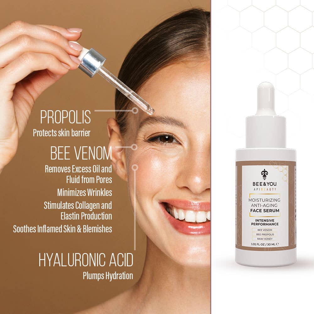 Bee & You Anti-Aging Face Serum with Bee Venom + Hyaluronic Acid