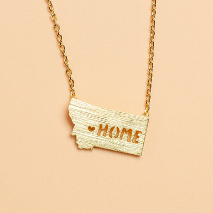 All Hearts Go Home Necklace in Gold