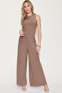Basic Bae Tank and Wide Leg Pants Set