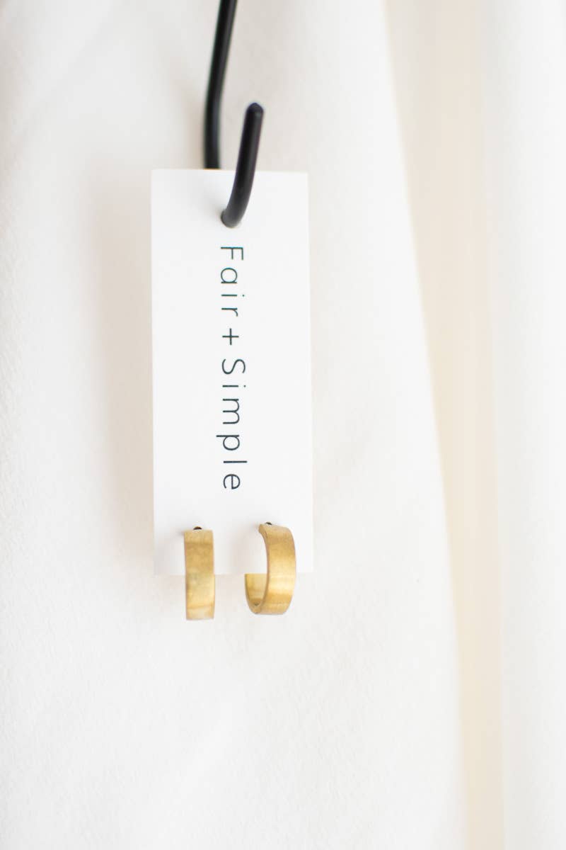 Droge Matte Mini Hoop Earrings