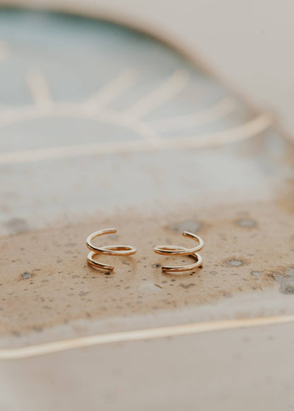 Tiny Twist Earrings | 14kt Gold Fill + Sterling Silver