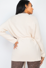 Load image into Gallery viewer, Fireside Plush Belted Cardigan
